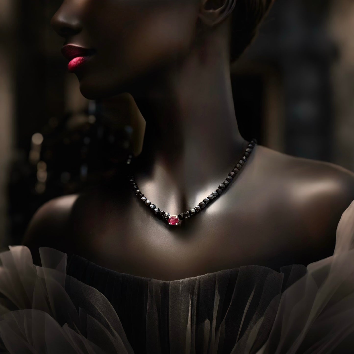 Natural Ruby & Onyx